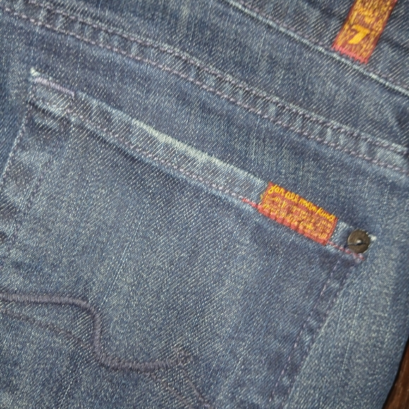 7 For All Mankind Indigo‎ Wide Leg Jeans - Picture 7 of 10